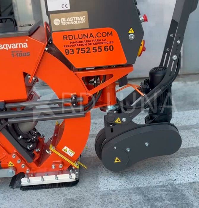 Demostración y puesta en marcha del equipo de granallado: Granalladora 1-10DS + Aspirador DC655 de Husqvarna